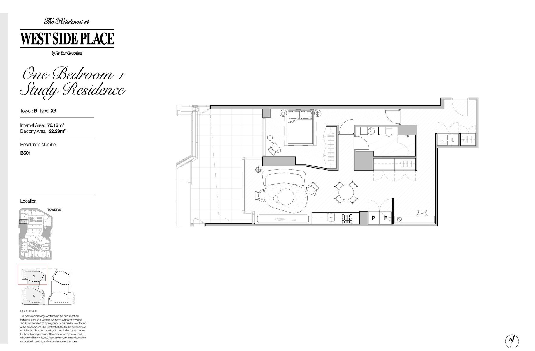 Tower B 1Bed+Study / 639 Little Lonsdale Street, Melbourne