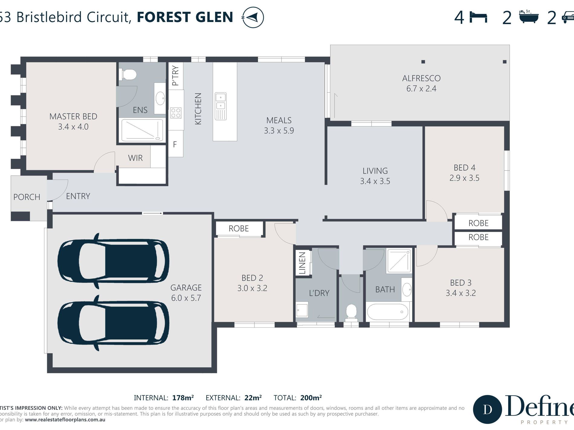 53 Bristlebird Circuit, Forest Glen Floor Plan