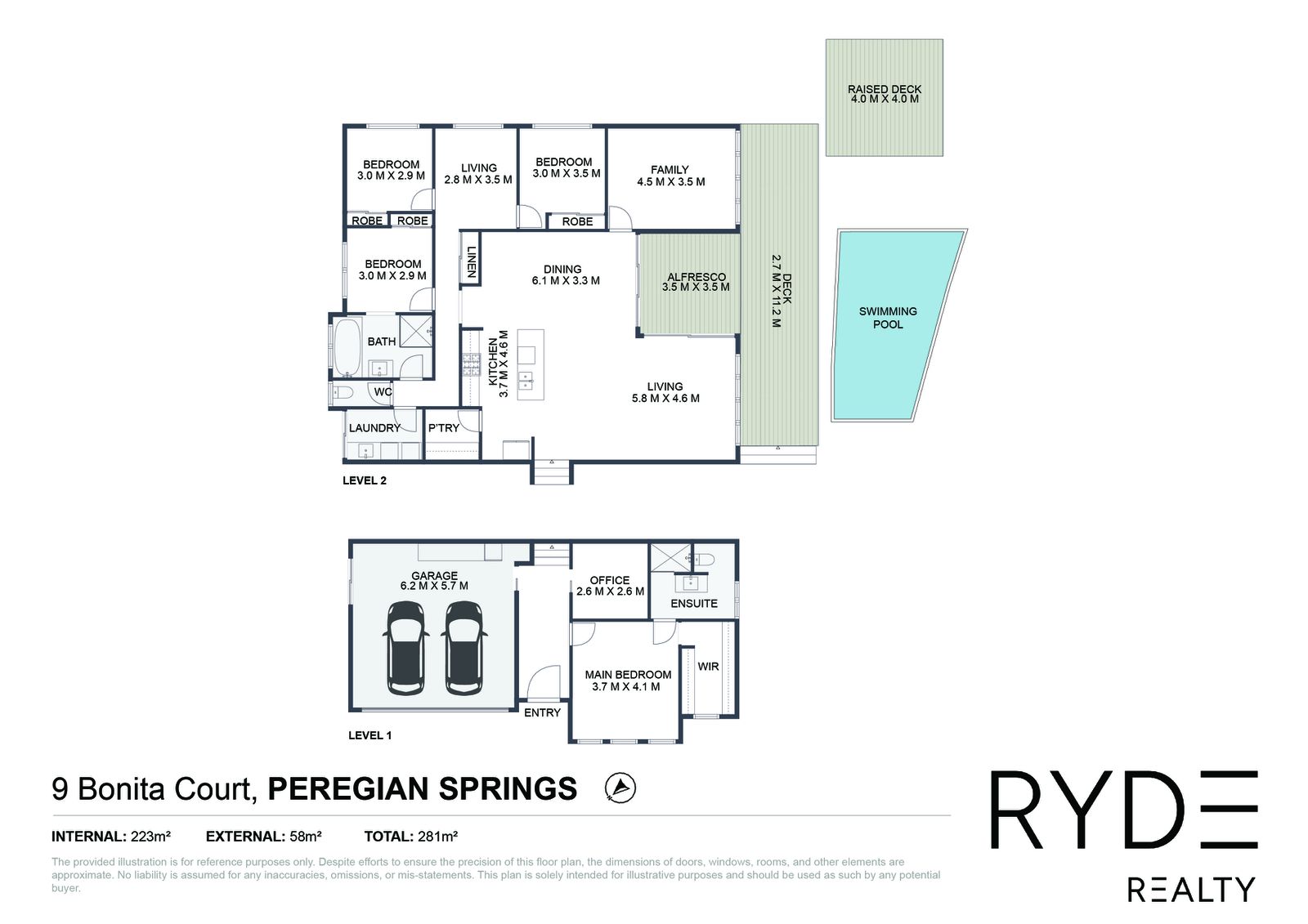 Floorplan, 9 Bonita Court, Peregian Springs