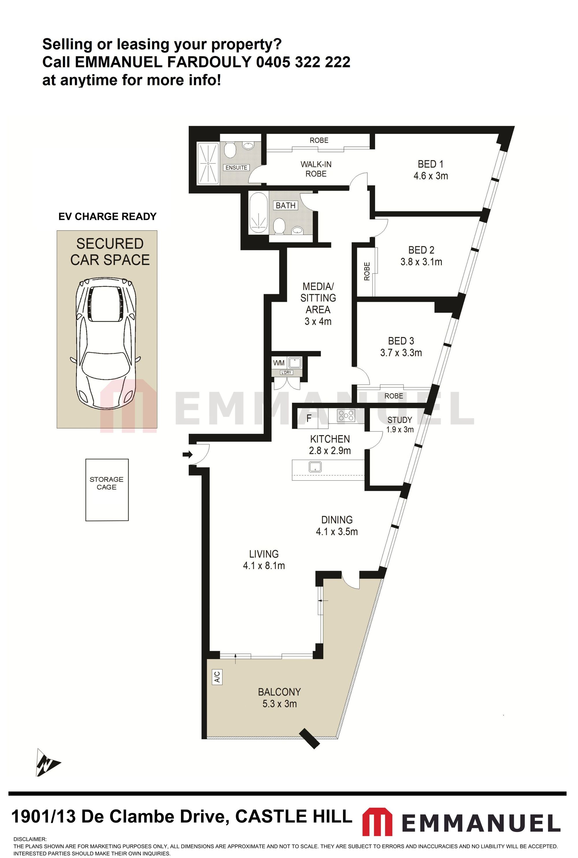 1901 / 13 De Clambe Drive, Castle Hill
