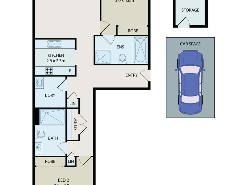 155 / 102 DALMENY AVENUE, Rosebery Floor Plan