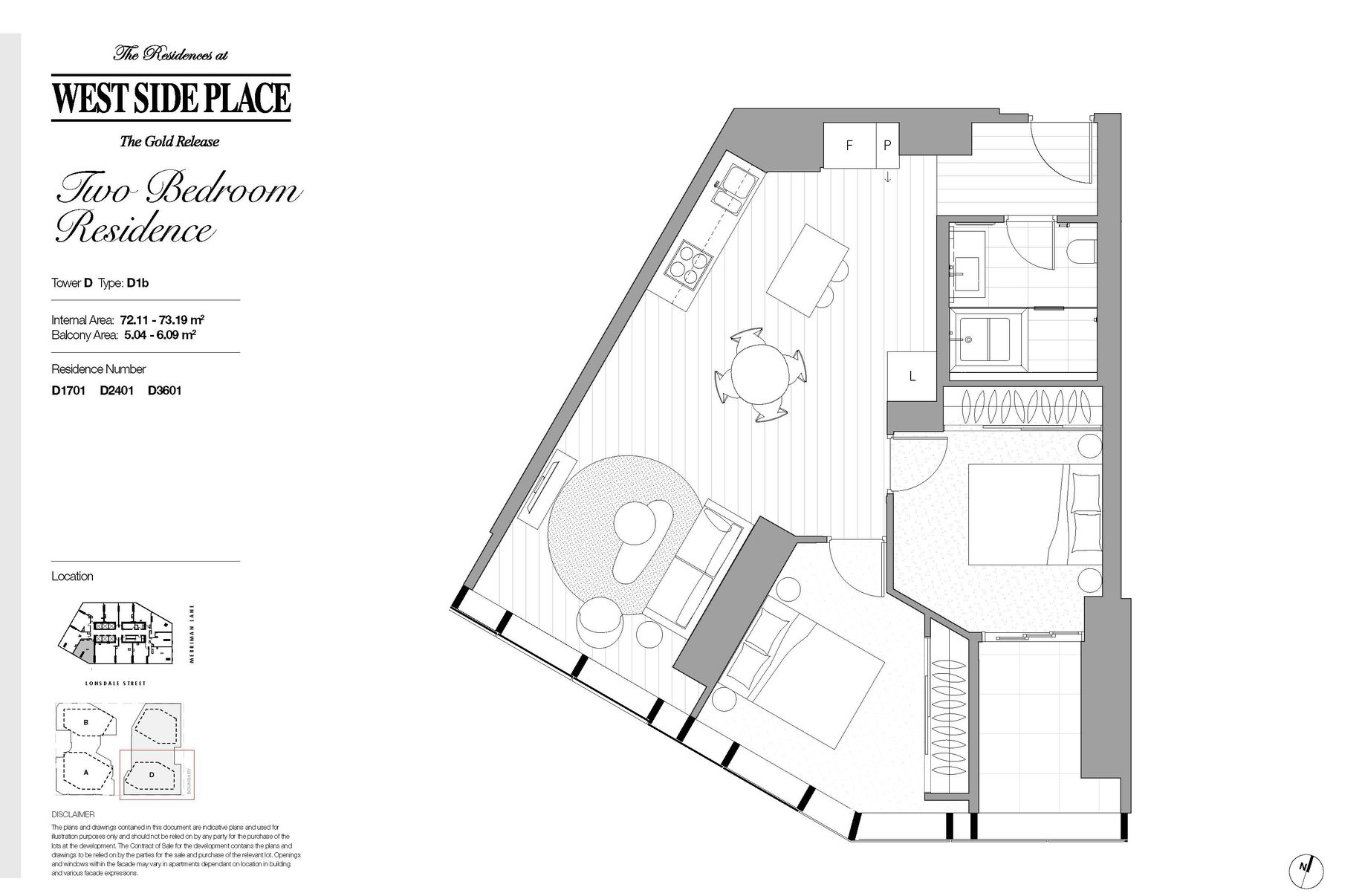 Tower D 2Bed 1Bath / 648 Lonsdale Street, Melbourne