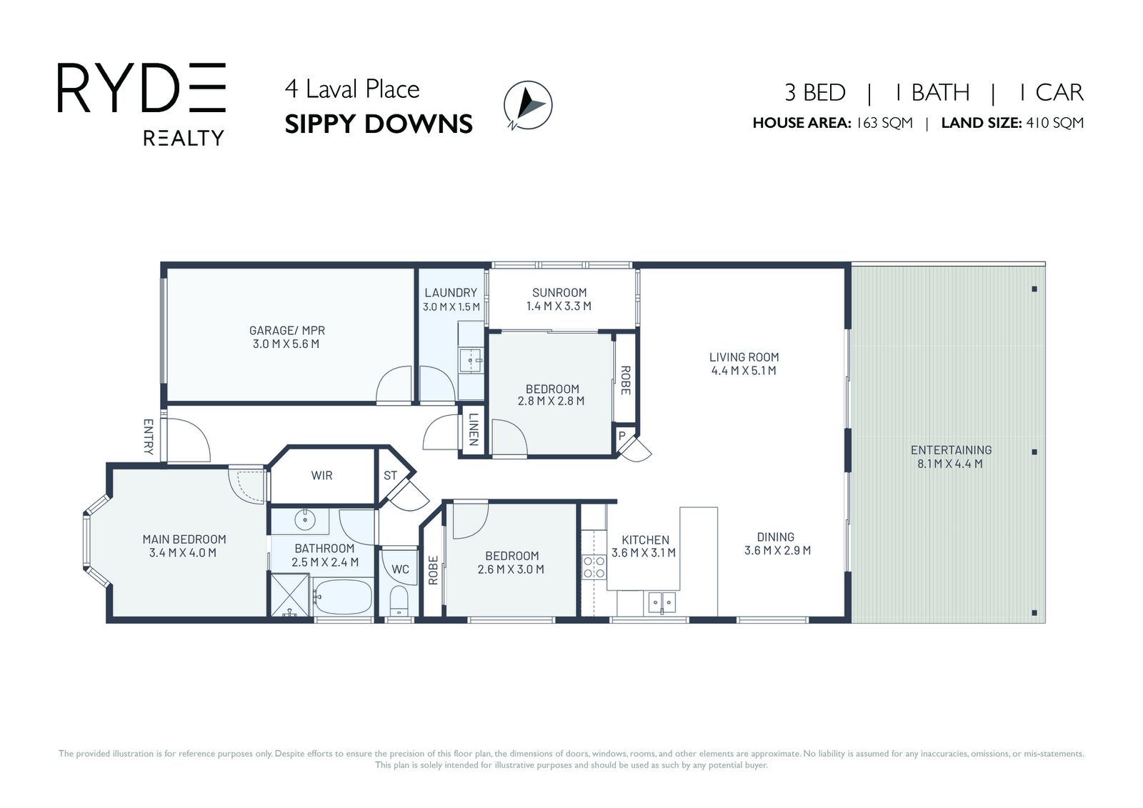 Floorplan, 4 Laval Place, Sippy Downs