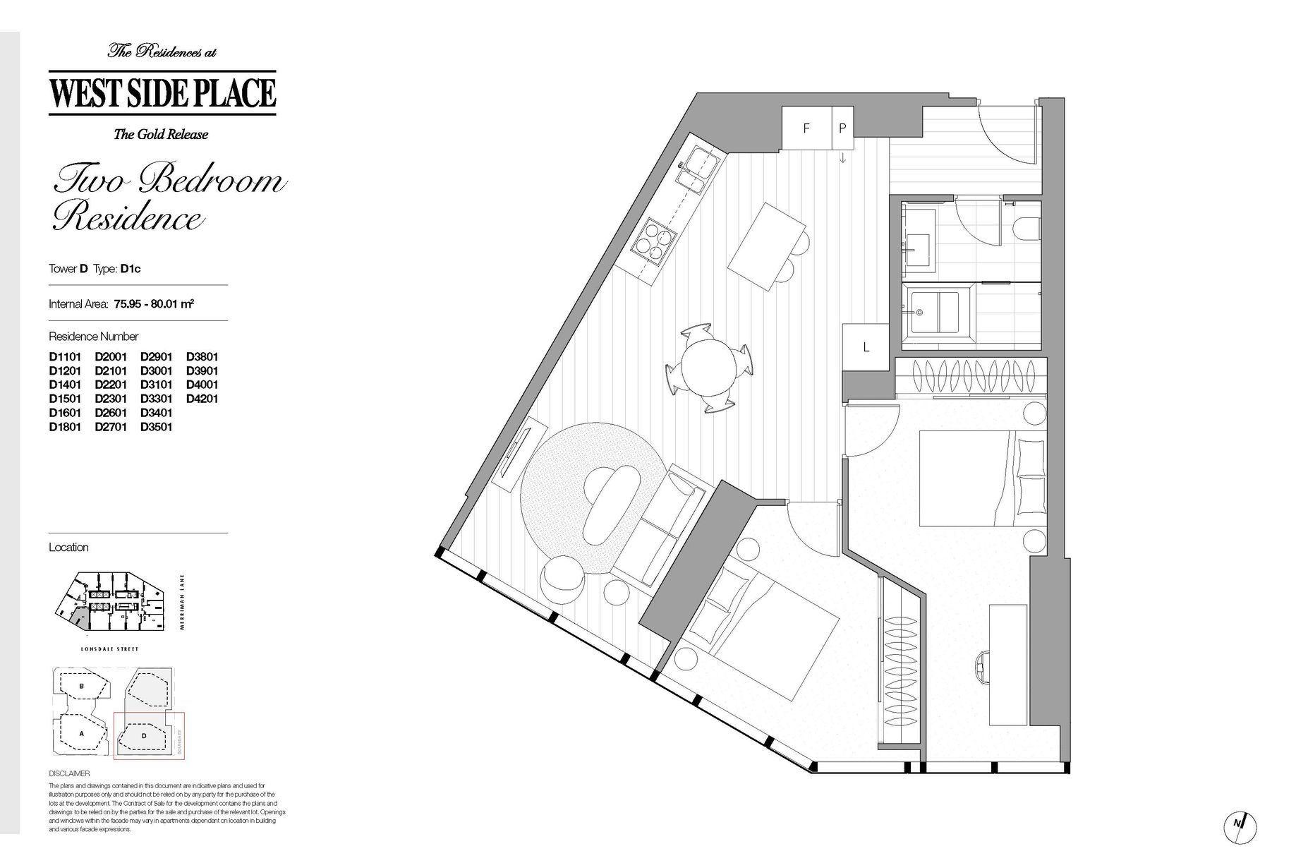 Tower D 2Bed 1Bath / 648 Lonsdale Street, Melbourne