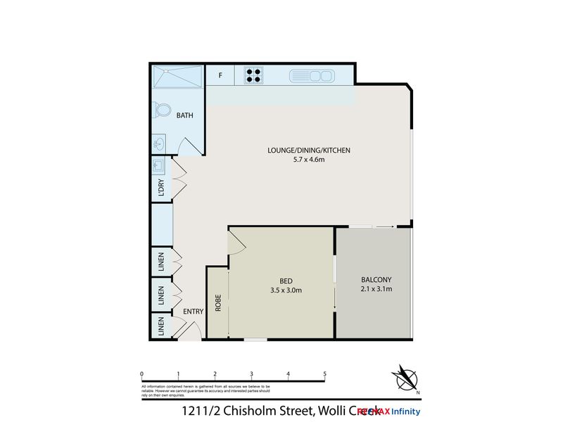 1211 / 20 Chisholm Street, Wolli Creek Floor Plan