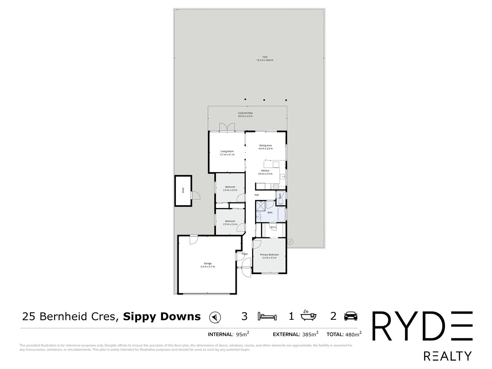 Floorplan, 25 Bernheid Crescent, Sippy Downs