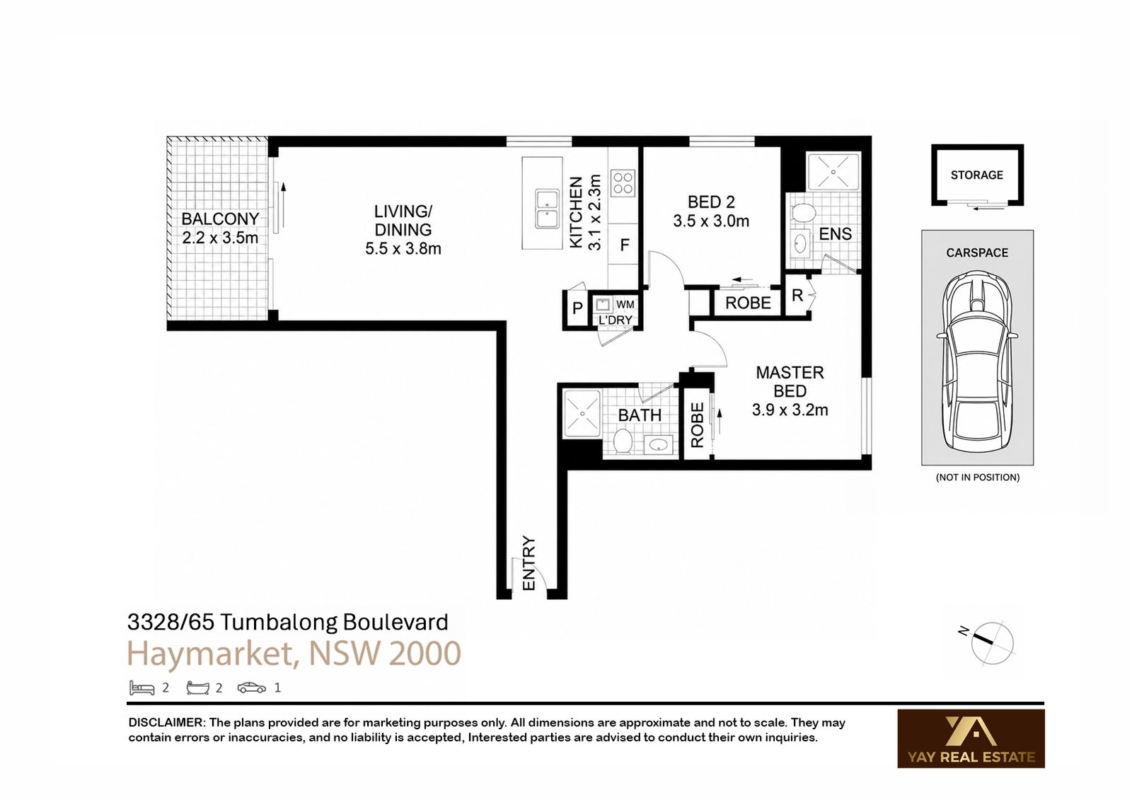 3328 / 65 Tumbalong Boulevard, HAYMARKET floorplan
