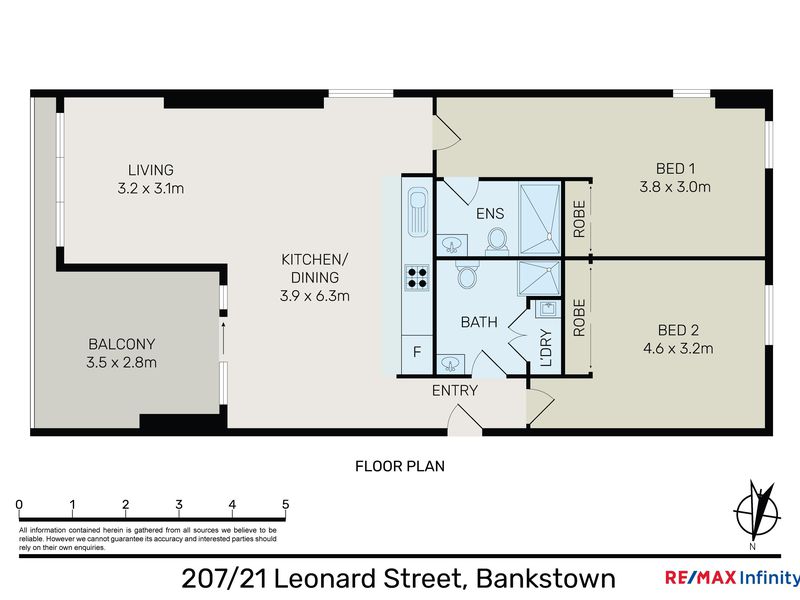 207 / 21 Leonard Street, Bankstown Floor Plan