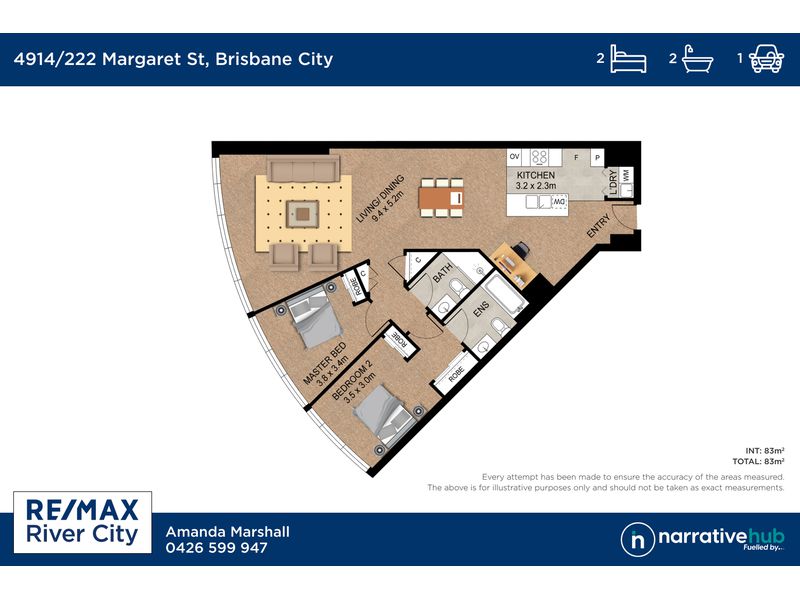 4914 / 222 Margaret Street, Brisbane City Floor Plan