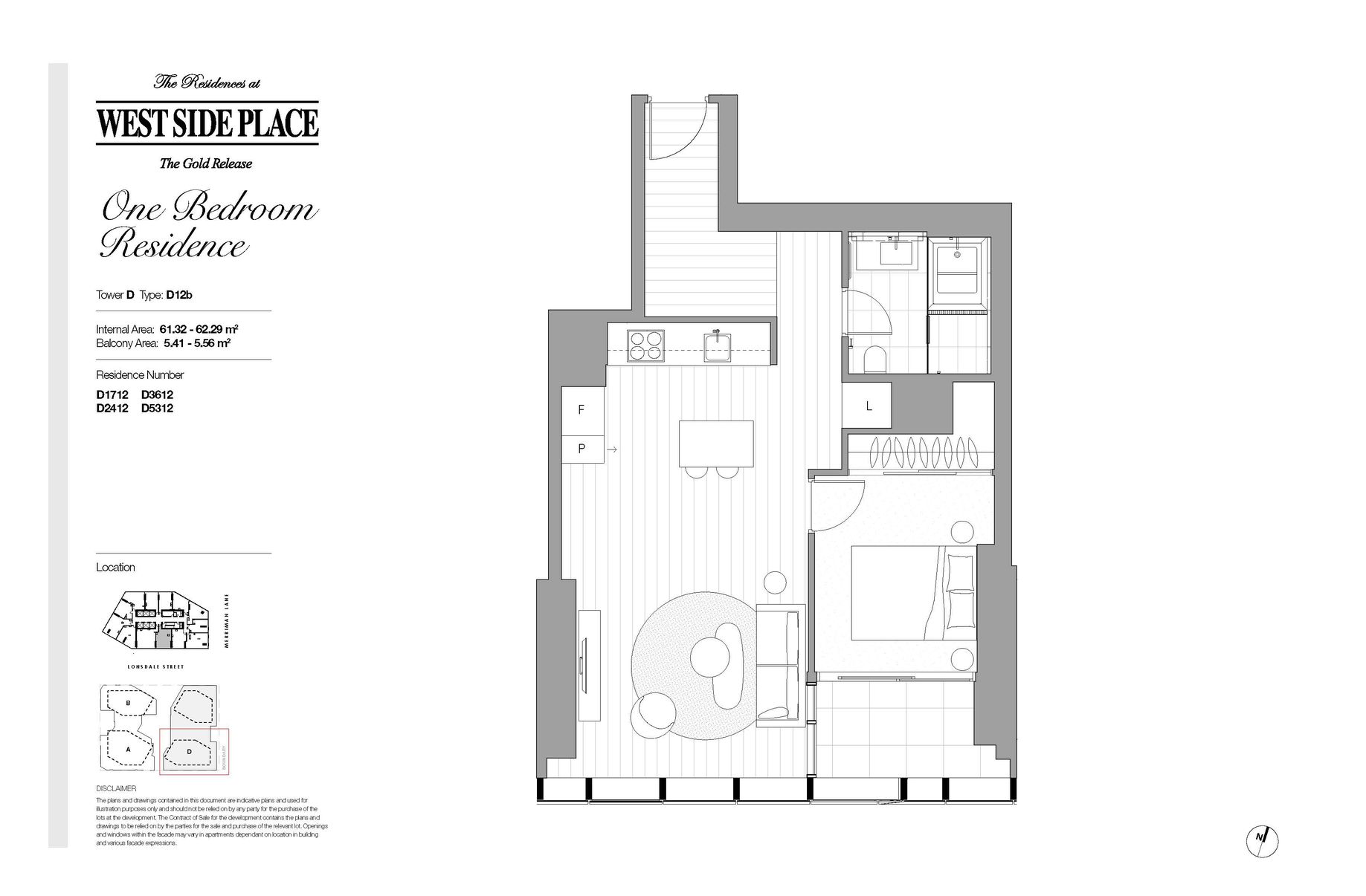 Tower D 1 Bed / 648 Lonsdale Street, Melbourne