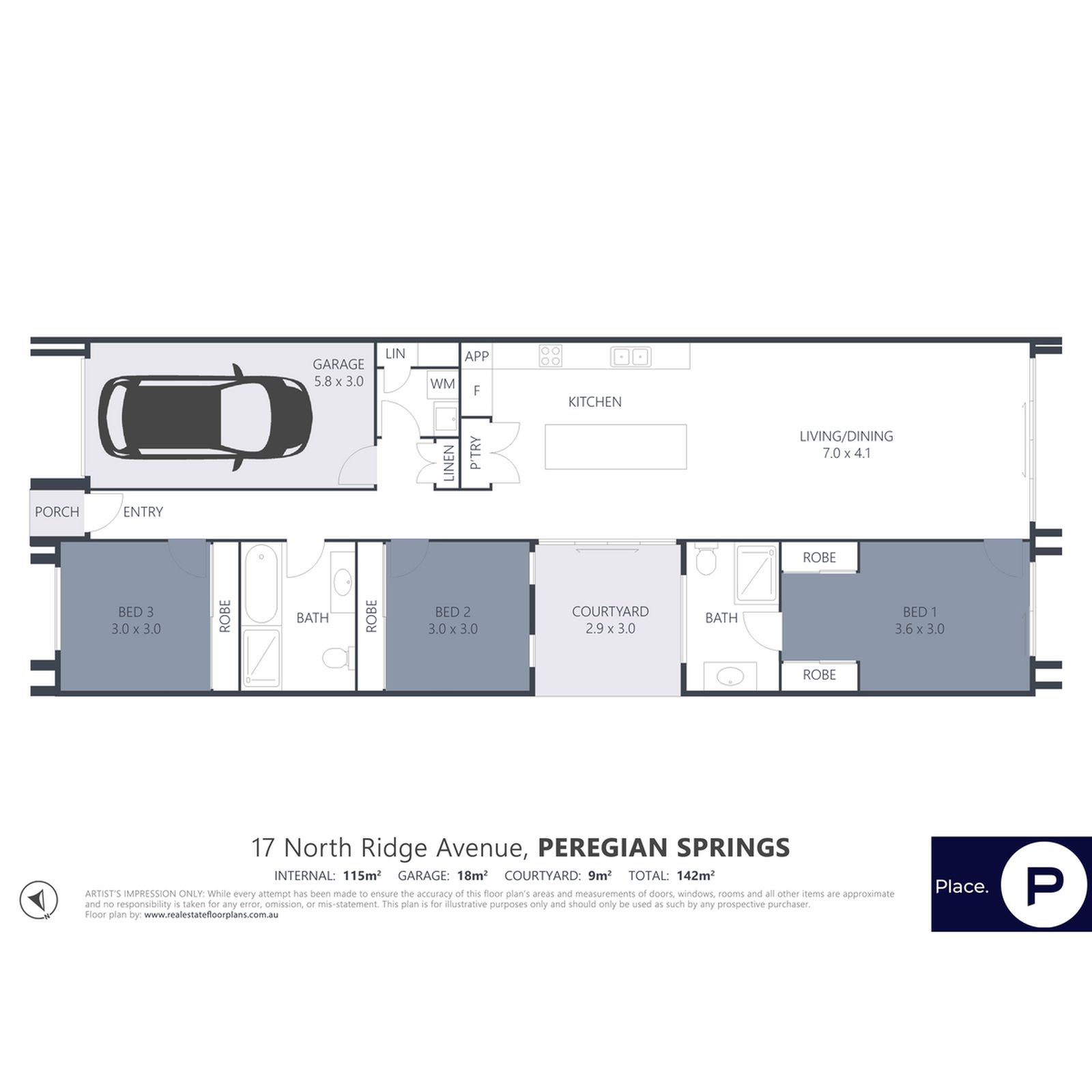 Floorplan, 17 North Ridge Avenue, Peregian Springs