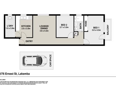2 / 76 Ernest Street, Lakemba