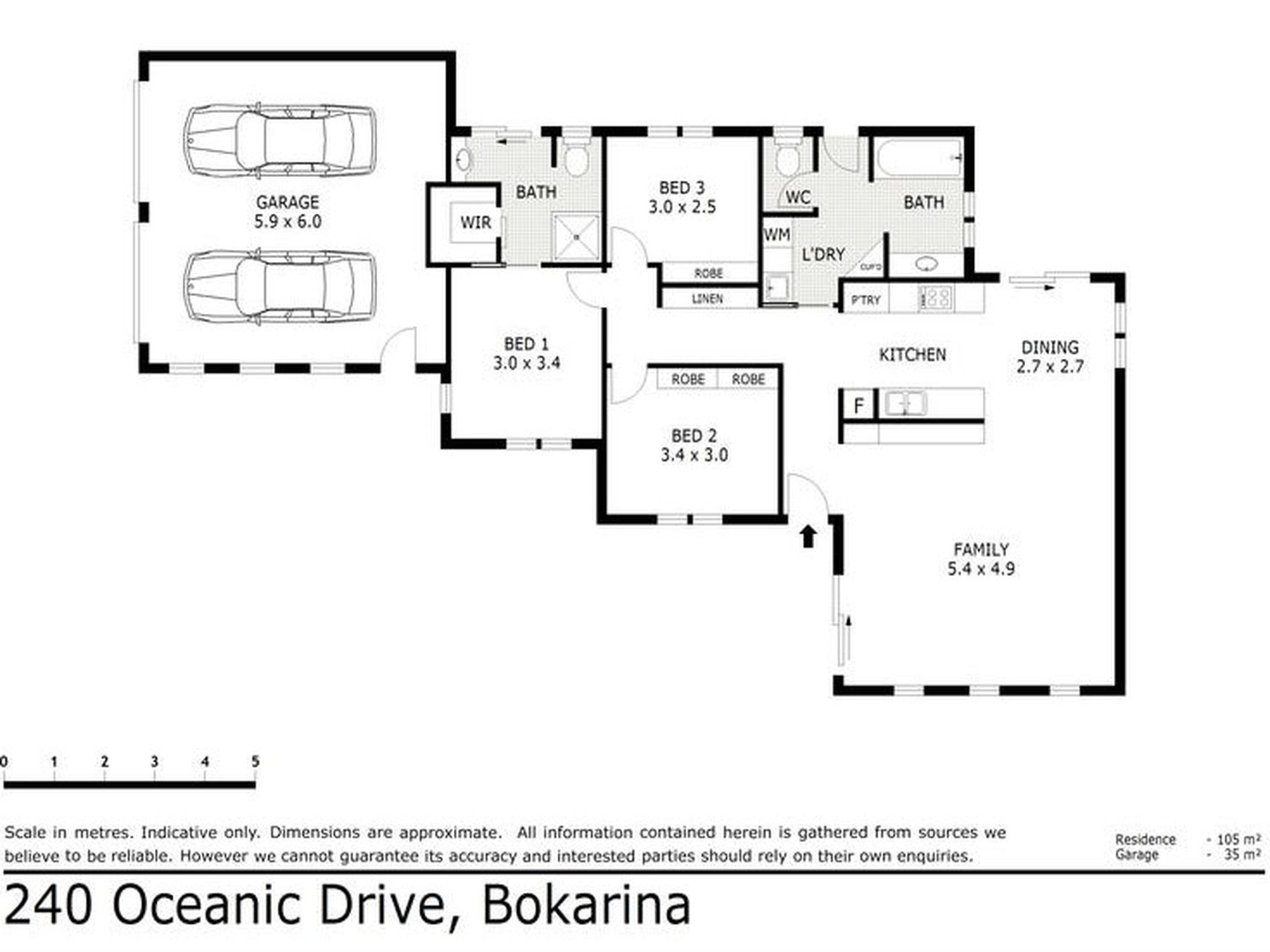 240 Oceanic Drive, Bokarina Floor Plan