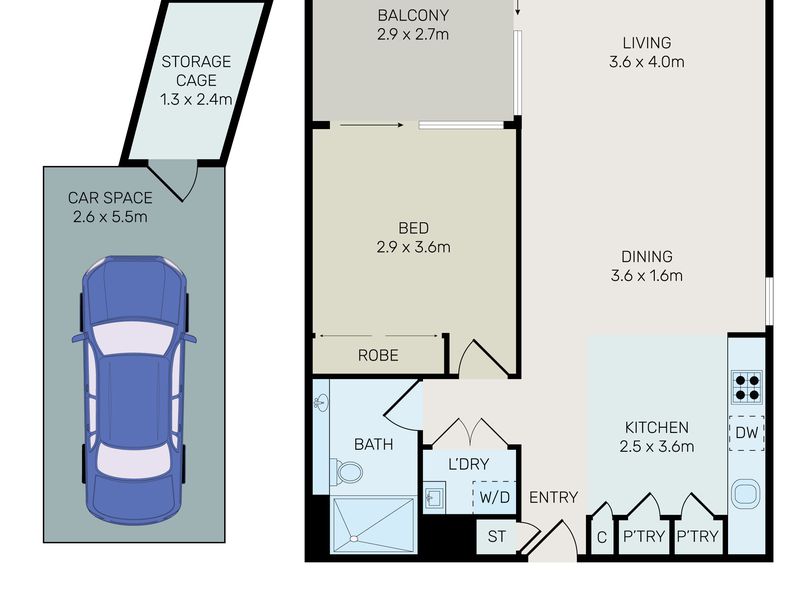 4202 / 18 Hannah Street, Beecroft Floor Plan