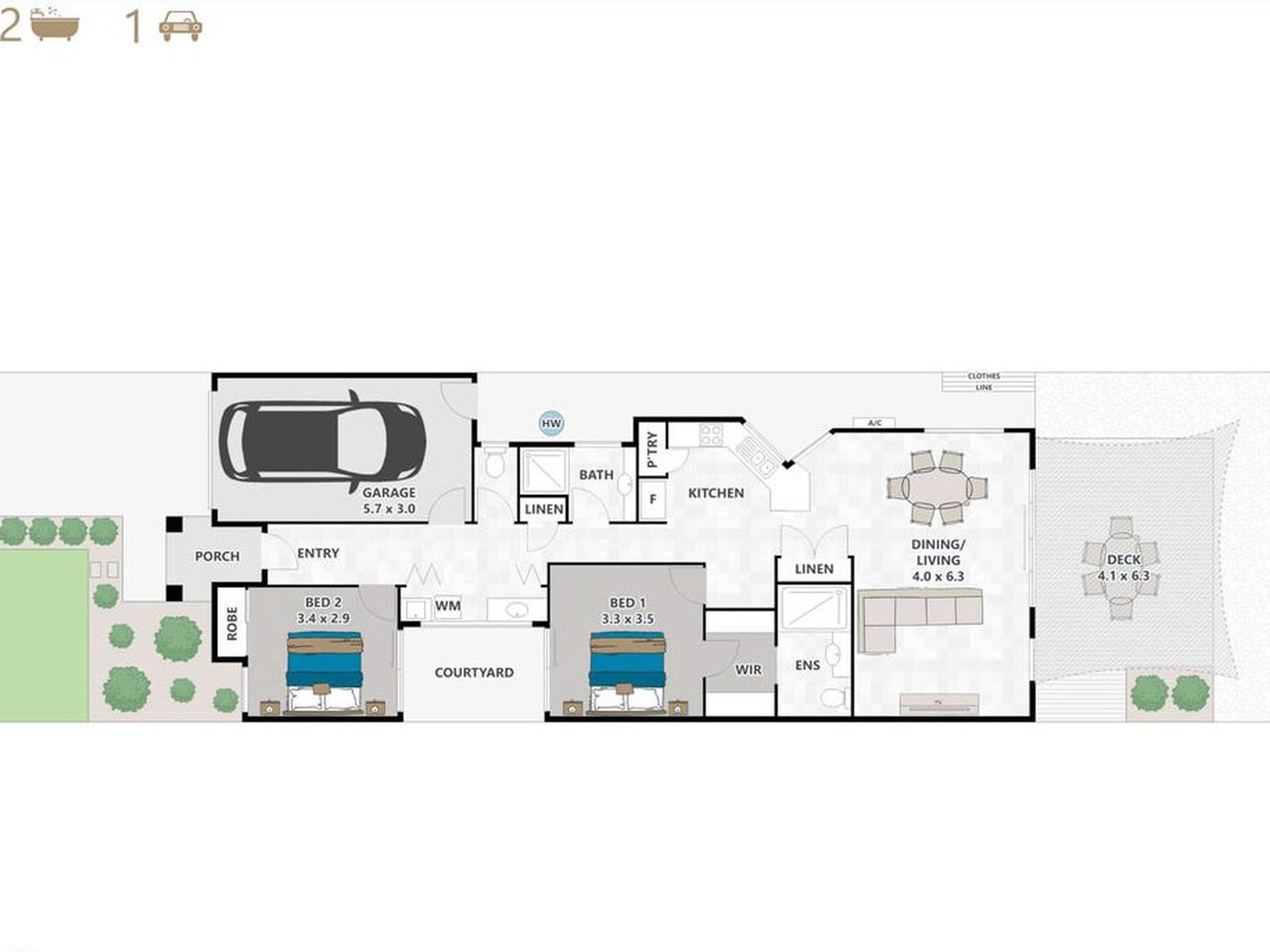 2 / 4 Solomon Court, Parrearra Floor Plan