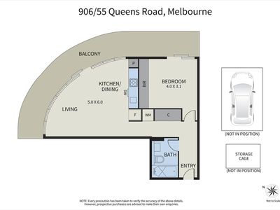 906 / 55 Queens Road, Melbourne