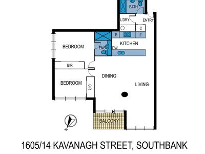 1605/14 Kavanagh Street, Southbank