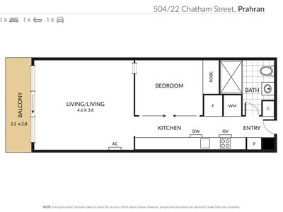 504 / 22 Chatham Street, Prahran