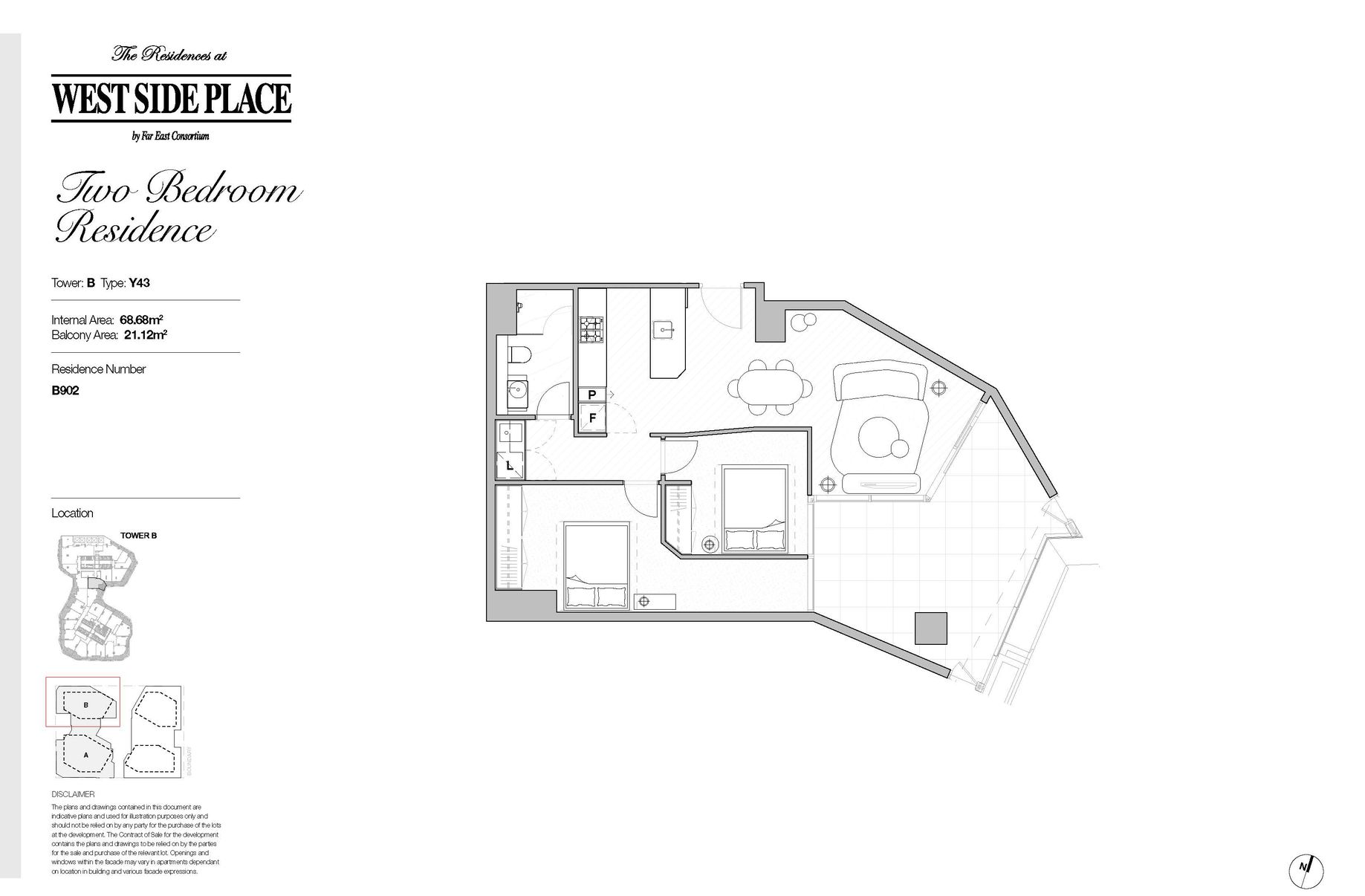 Tower B 2 Bed / 648 Lonsdale Street, Melbourne