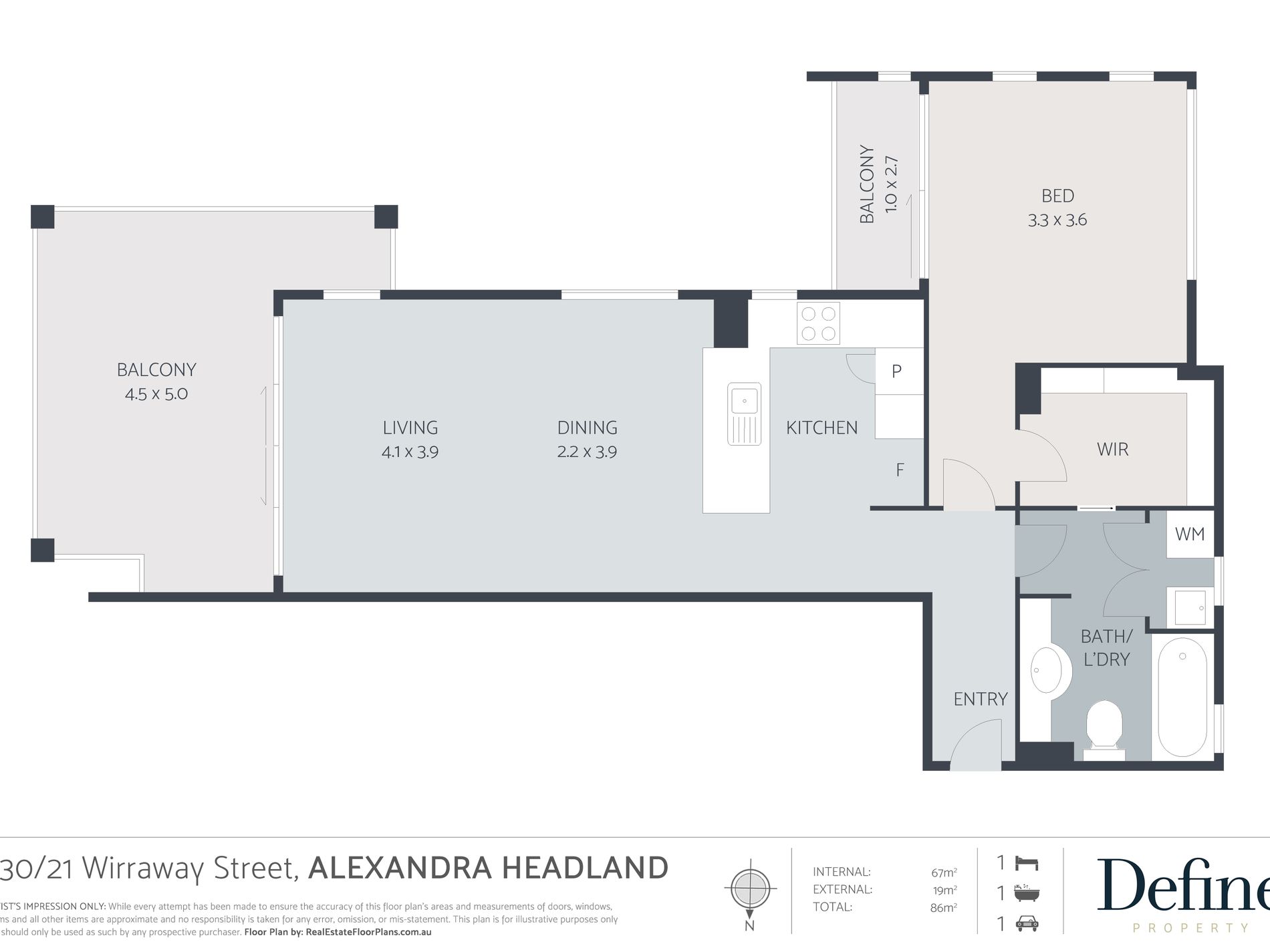 330 / 21 Wirraway Street, Alexandra Headland Floor Plan