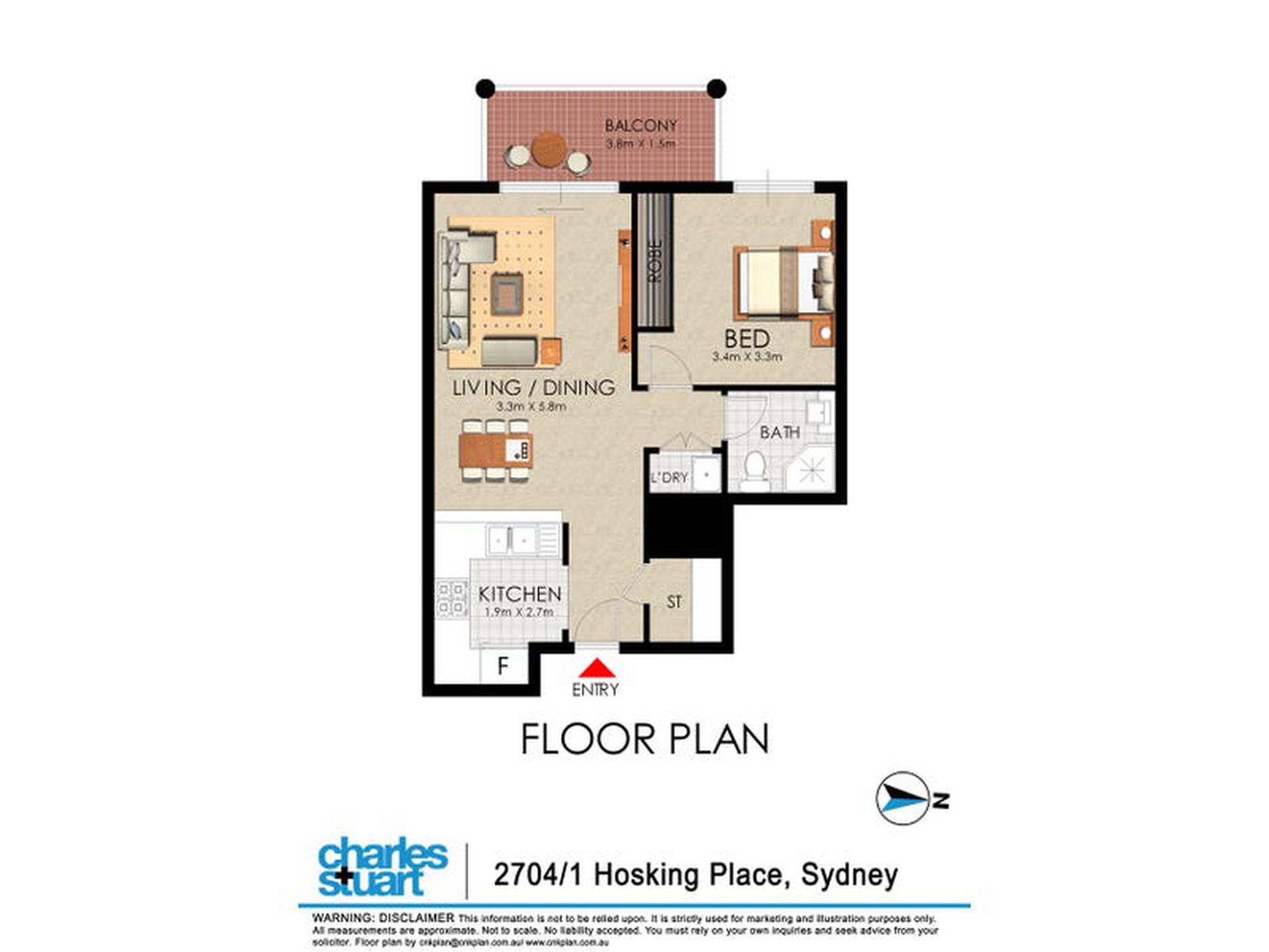 2704 / 1 Hosking Place, Sydney