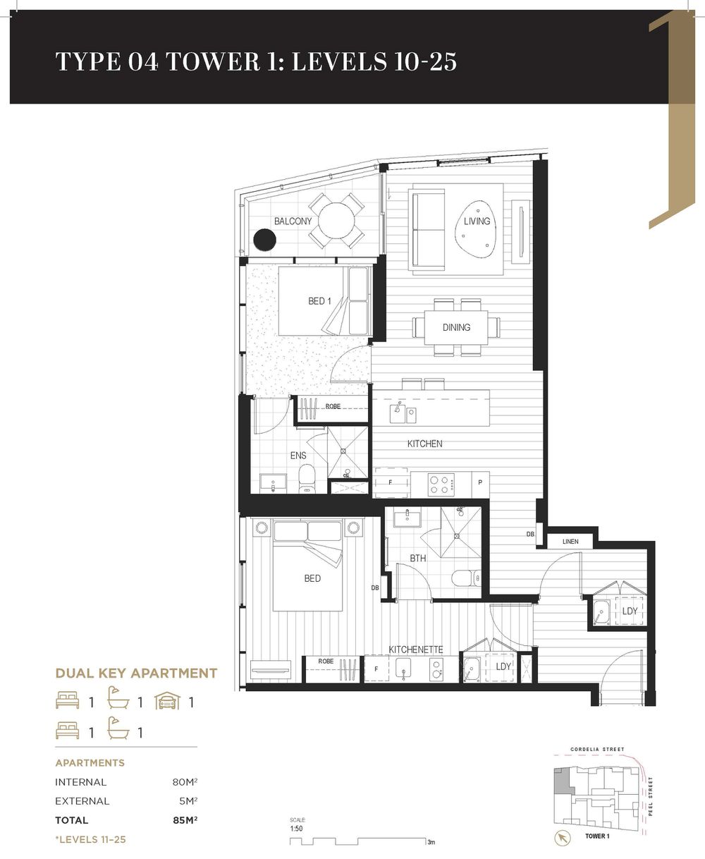 11104 / 3 Cordelia Street, South Brisbane