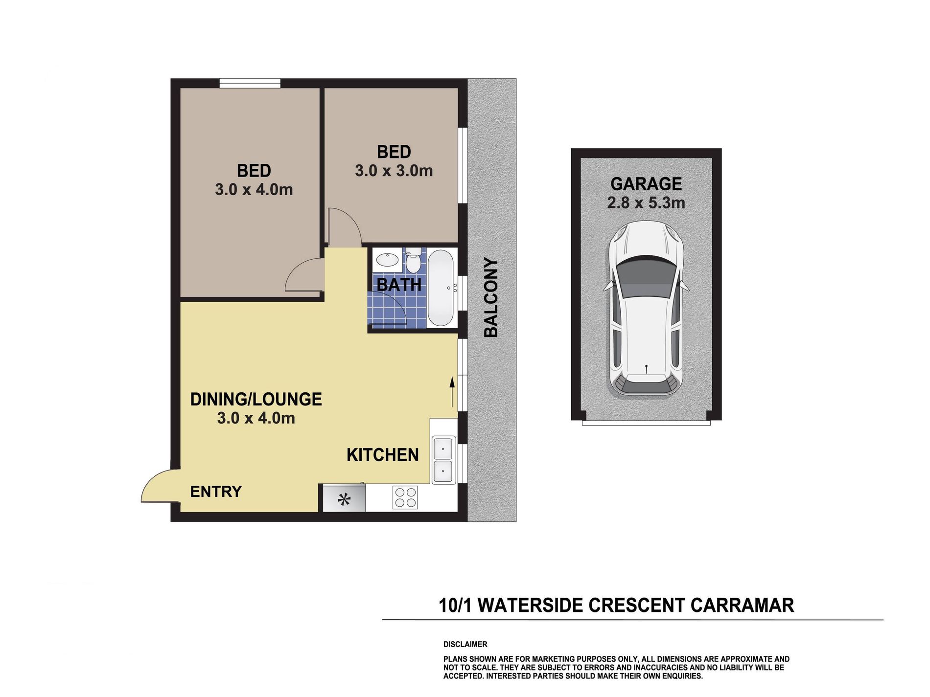 10 / 1 Waterside Crescent, Carramar