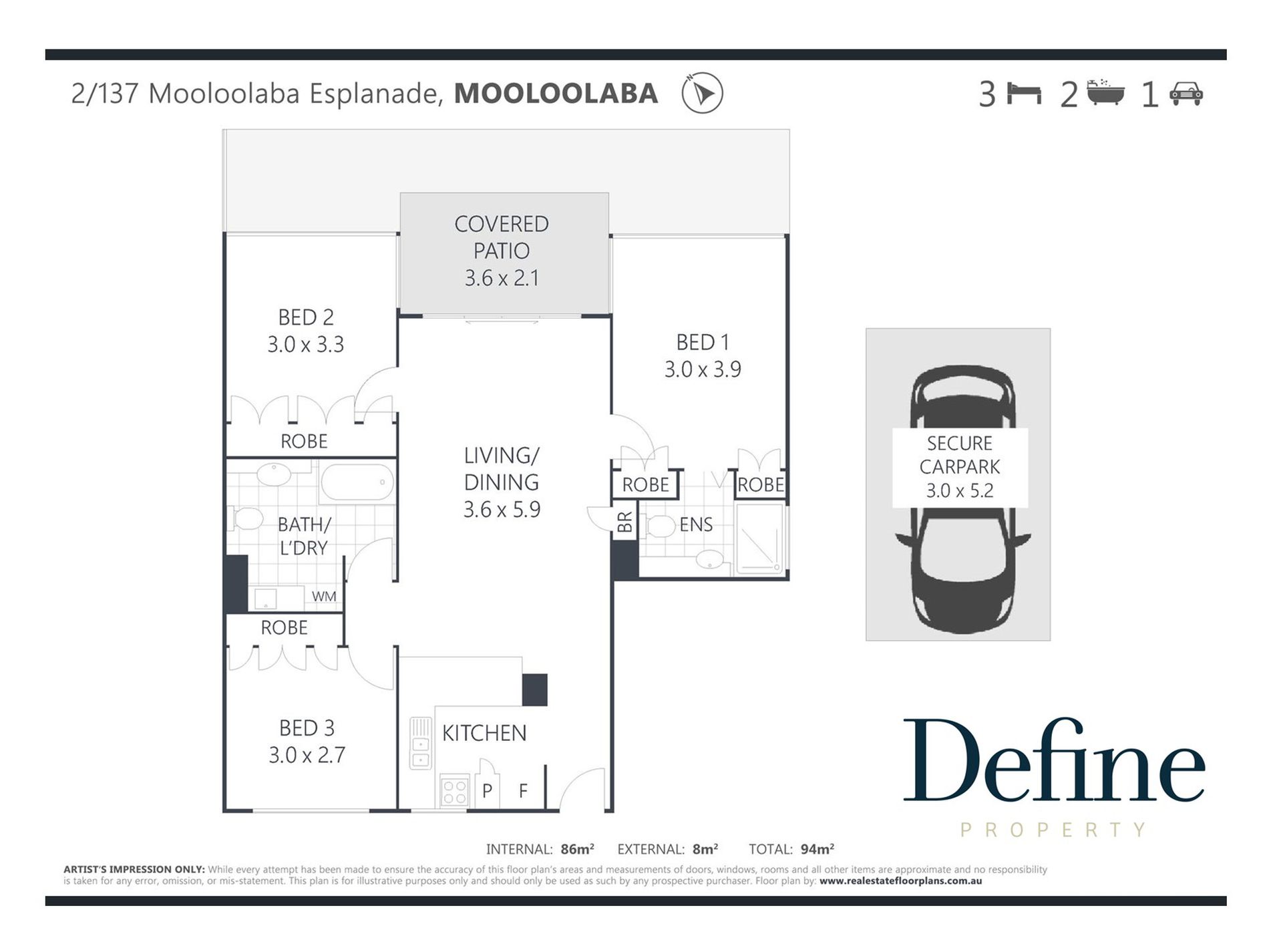 2 / 137 Mooloolaba Esplanade, Mooloolaba Floor Plan