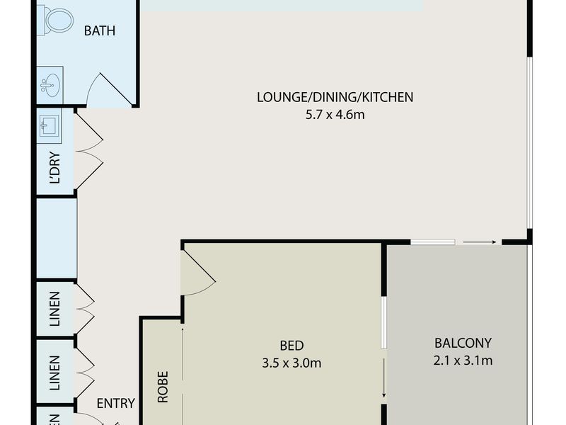 1211 / 20 Chisholm Street, Wolli Creek Floor Plan