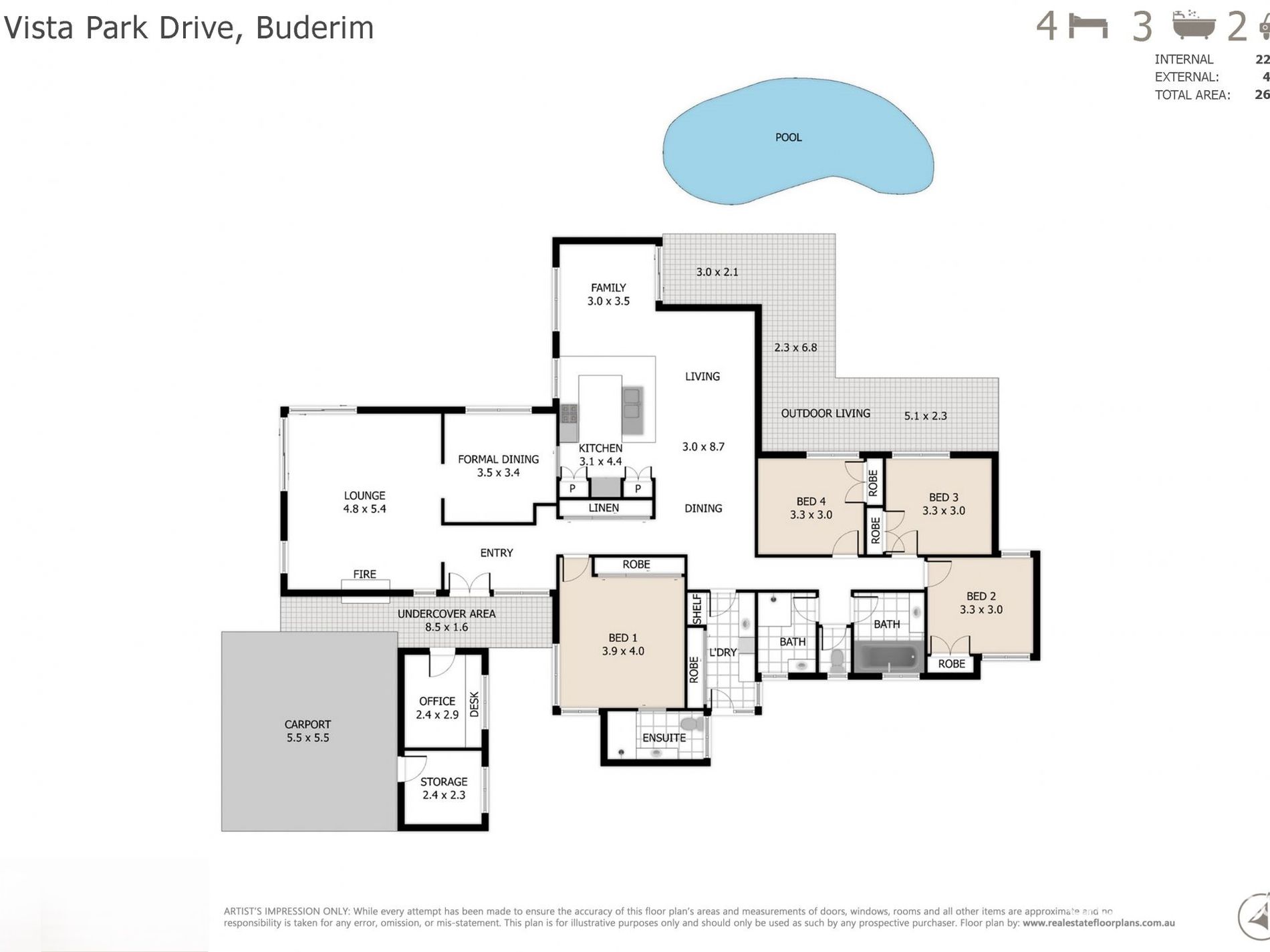 9 Vista Park Drive, Buderim Floor Plan
