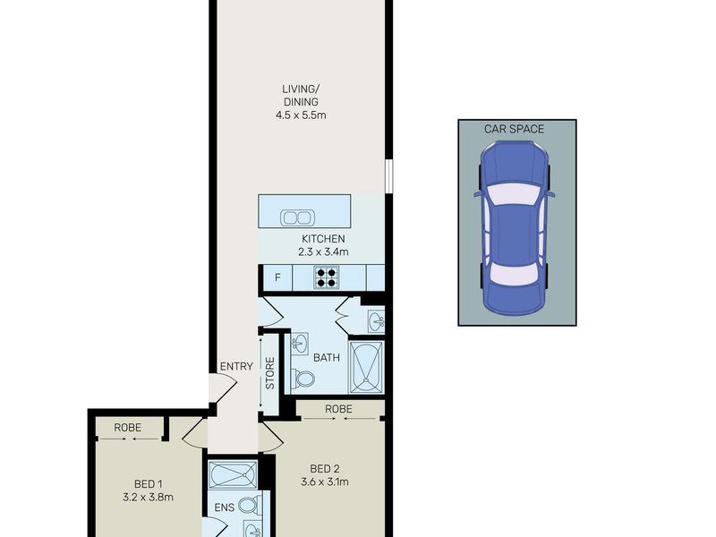 1001 / 29 George Street, Burwood Floor Plan