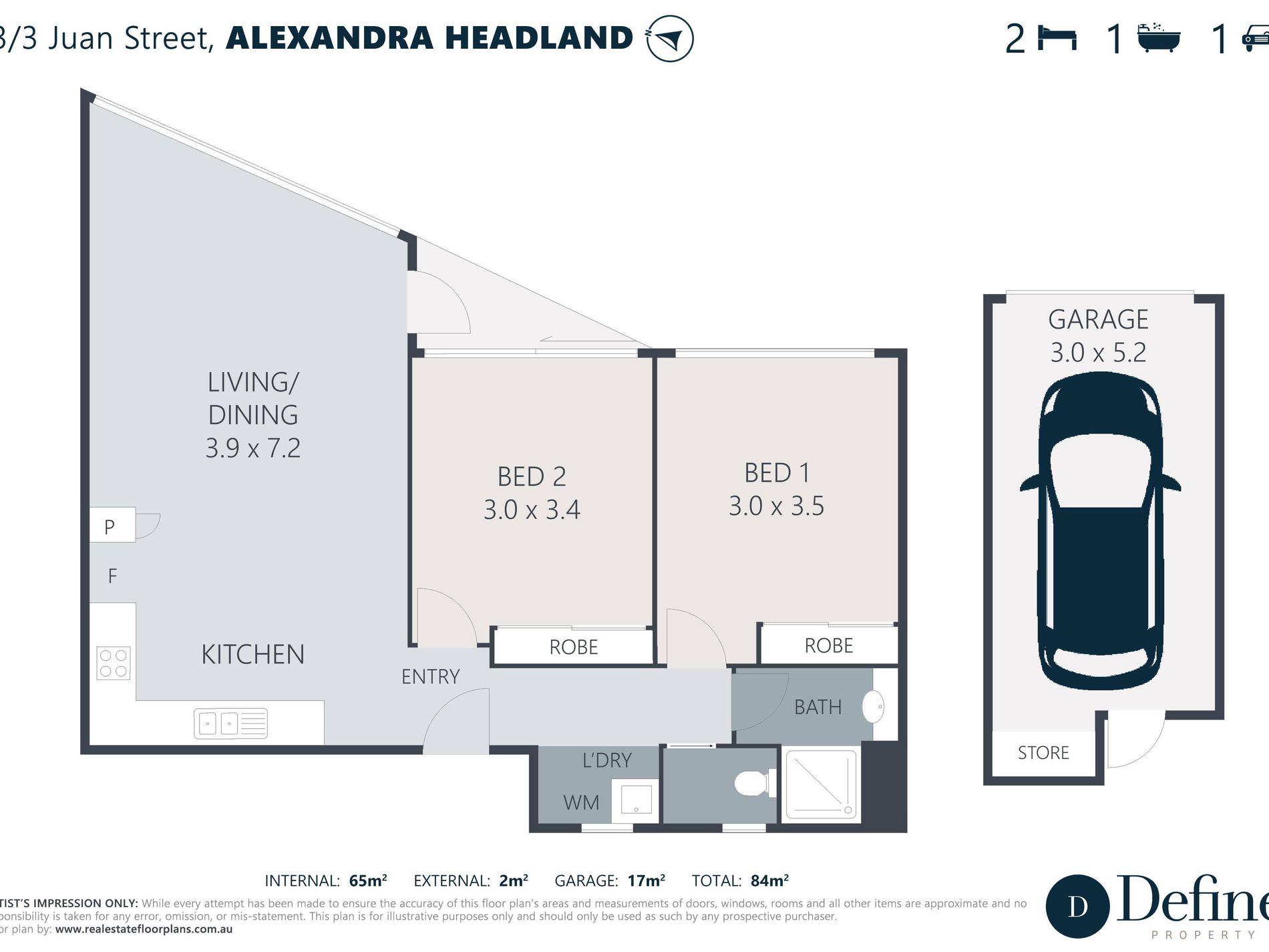 3 / 3 Juan Street, Alexandra Headland Floor Plan