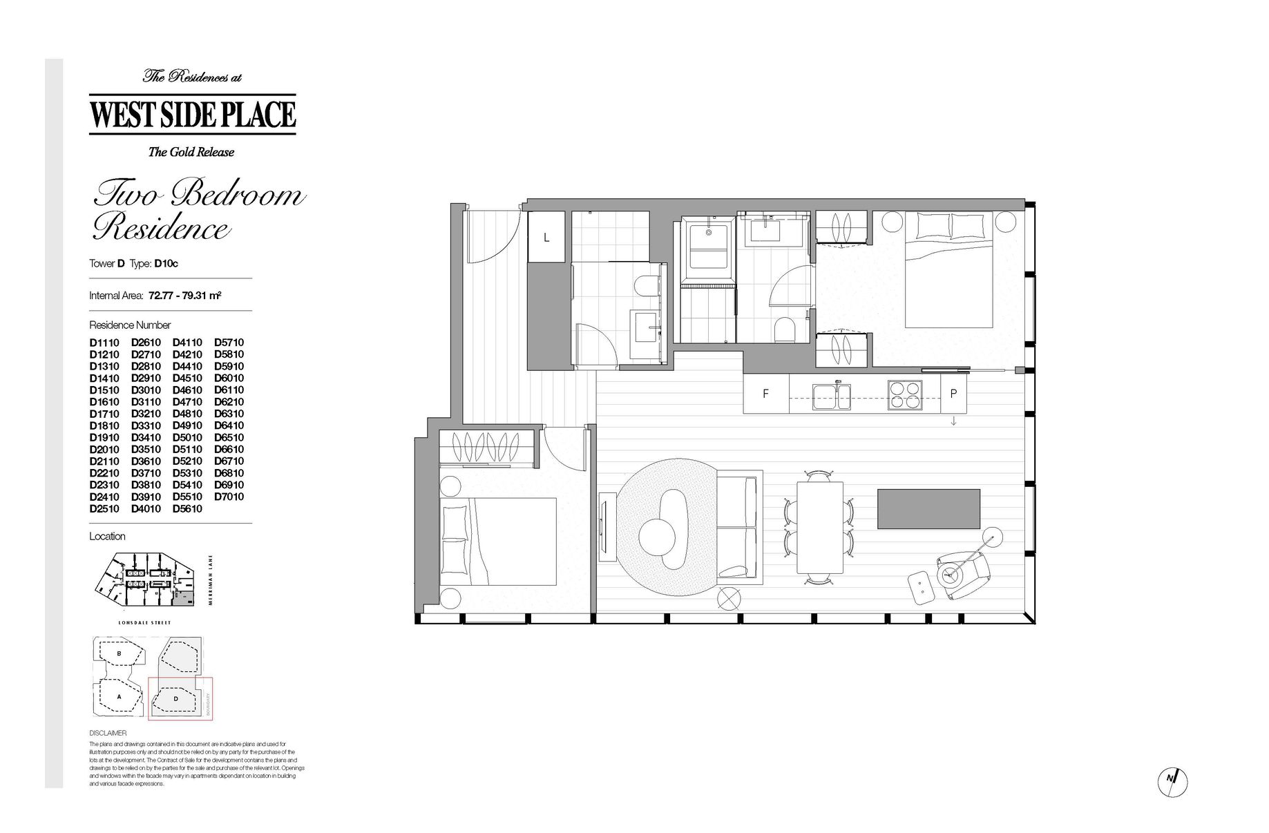 Tower D 2Bed 2Bath / 648 Lonsdale Street, Melbourne