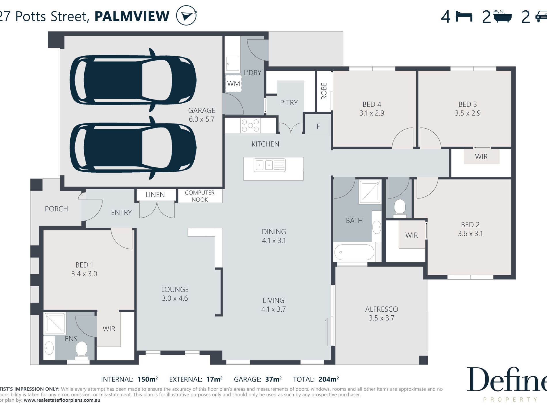 27 Potts Street, Palmview Floor Plan