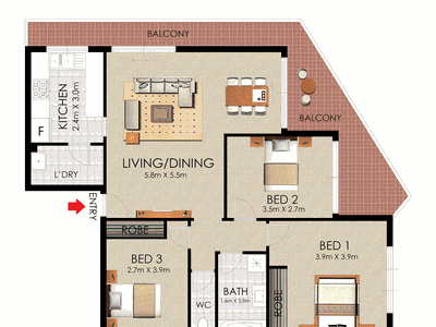2 / 1 Firth St, Arncliffe