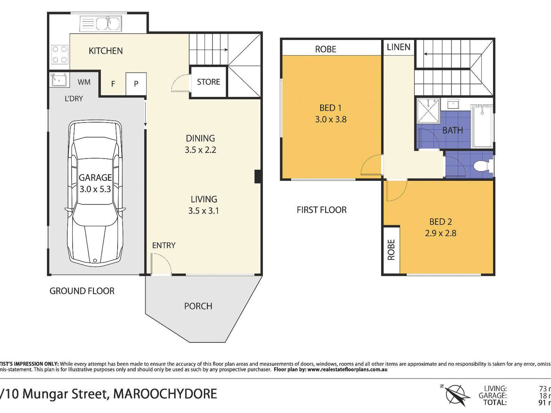 1 / 10 Mungar Street, Maroochydore Floor Plan