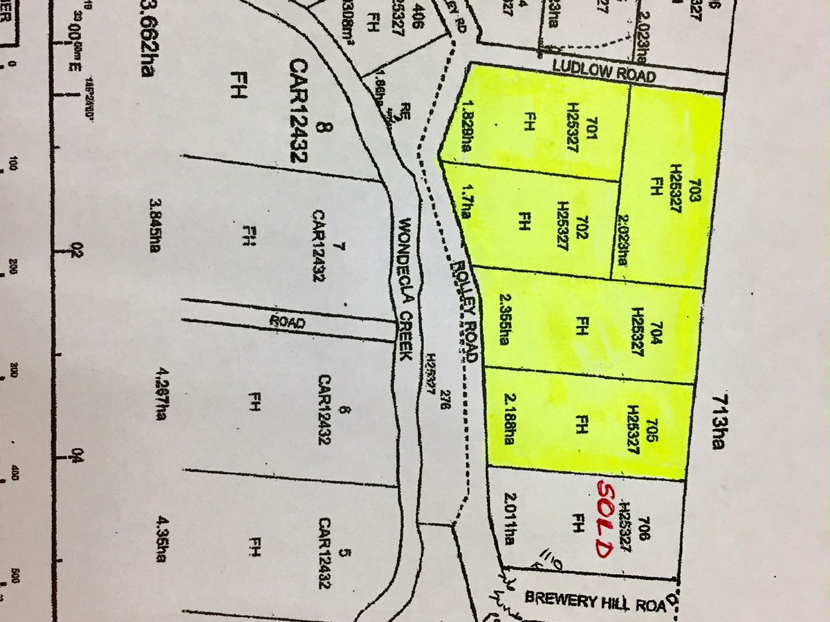 Lot 701-705, Rolley Road, Wondecla