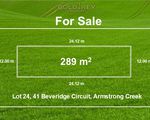Lot 24, 41  Beveridge CIRCUIT , Armstrong Creek