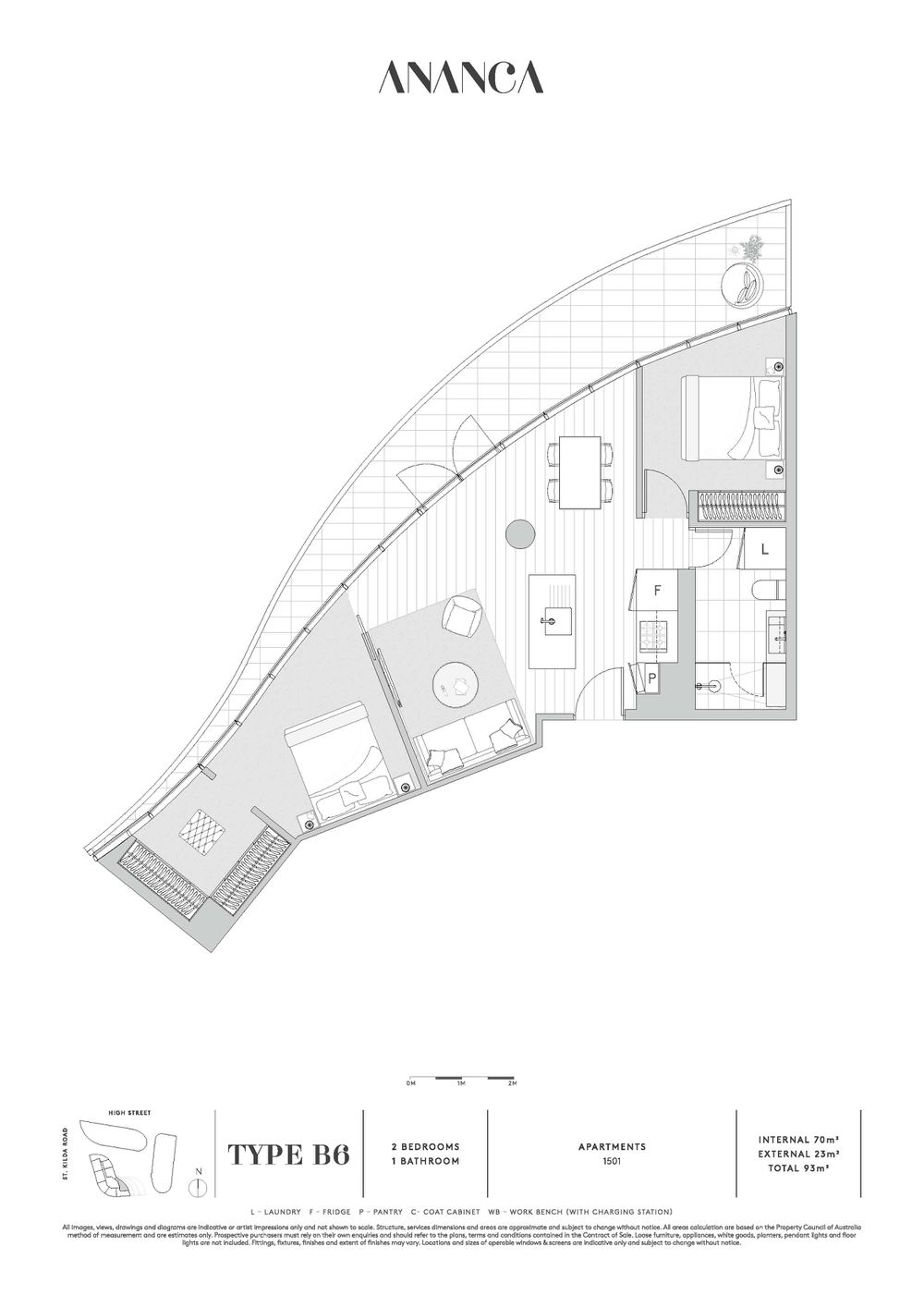 Anaca 1501 / 605 St Kilda Road, Melbourne