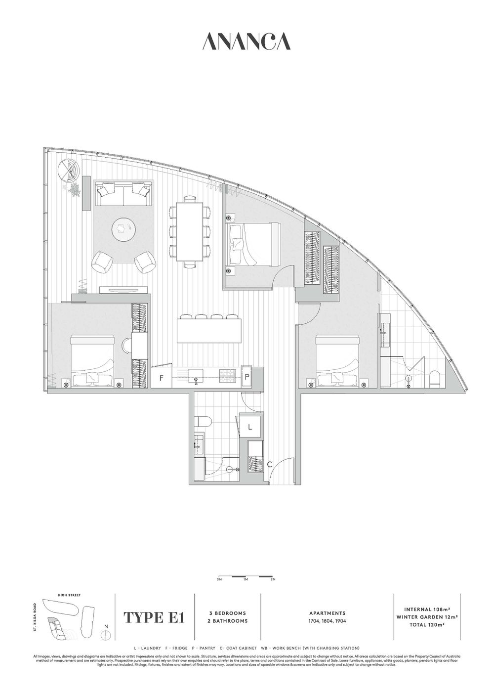 Anaca 1804 / 605 St Kilda Road, Melbourne