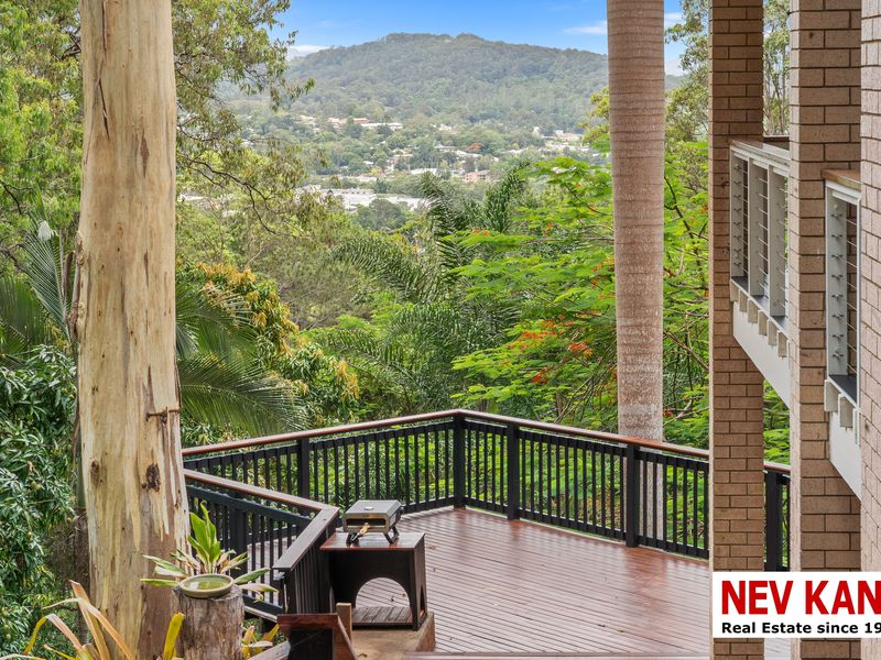 Large secluded home with views and rainforest feel.
