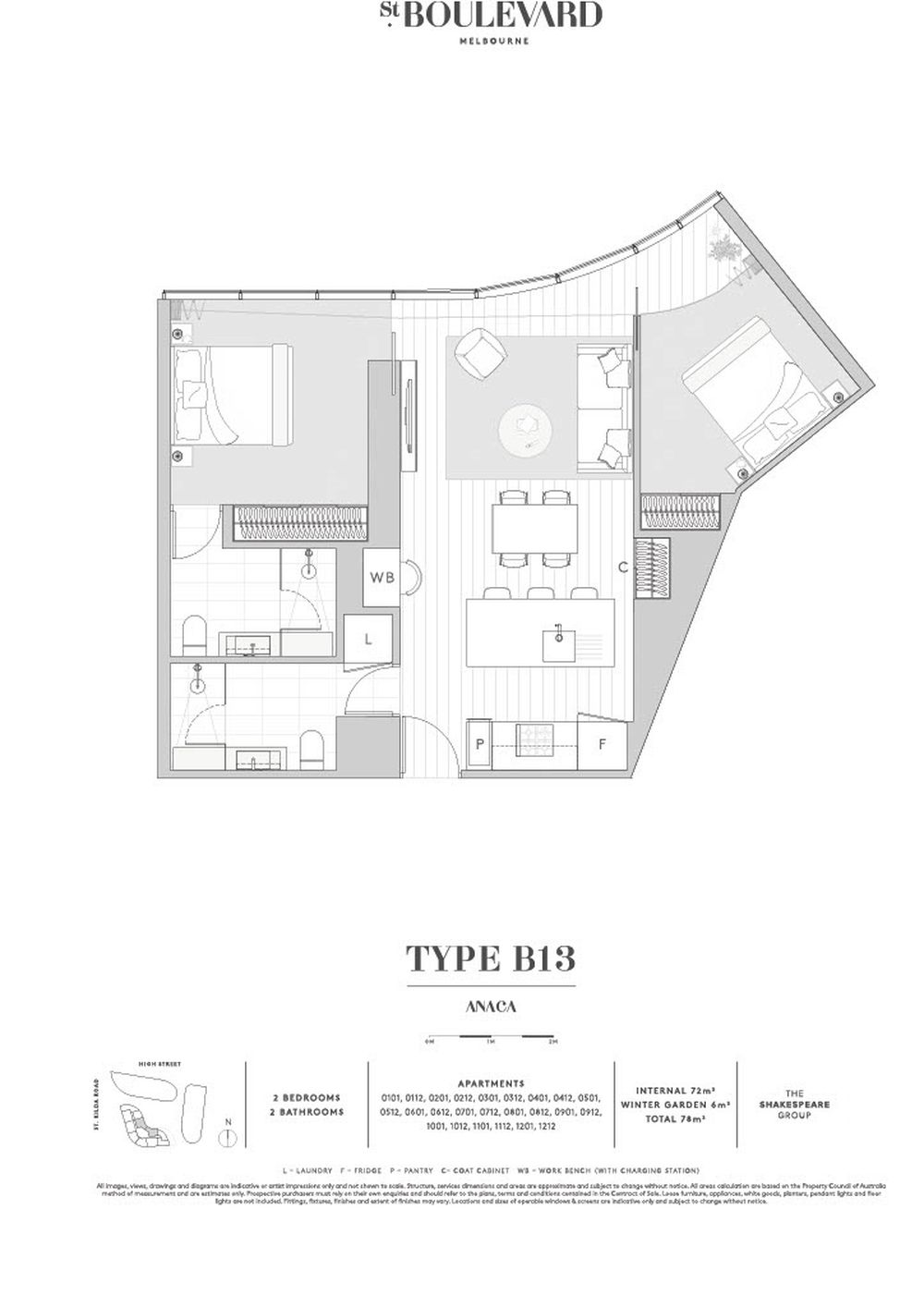 Anaca 712 / 601 St Kilda Road, Melbourne