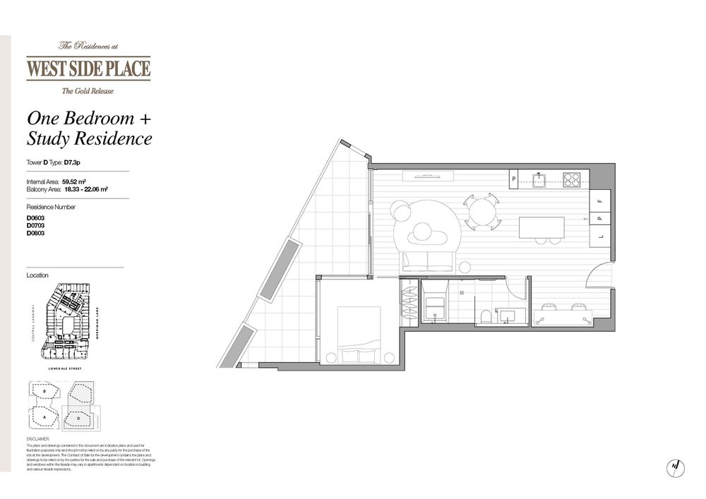Tower D 1Bed+Study / 648 Lonsdale Street, Melbourne