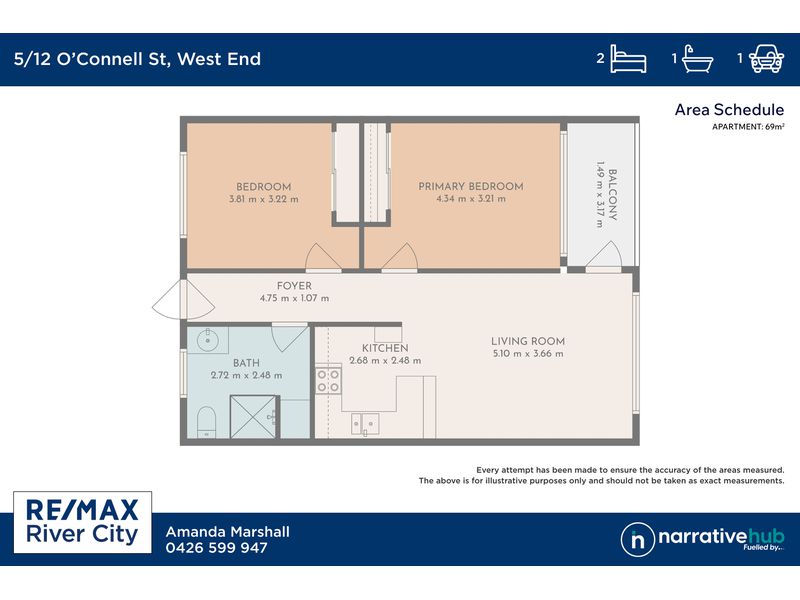 5/12 O'Connell Street, West End Floor Plan