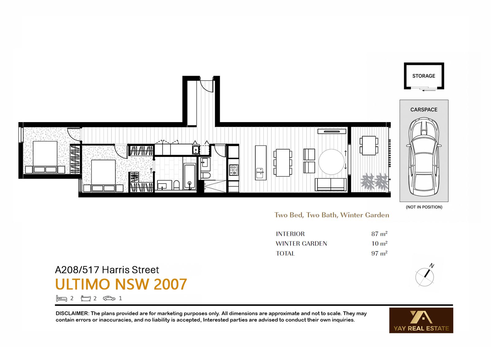 A208 / 517 Harris Street, ULTIMO floorplan