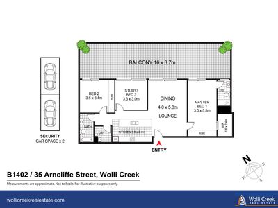 B1402 / 35 Arncliffe Street, Wolli Creek