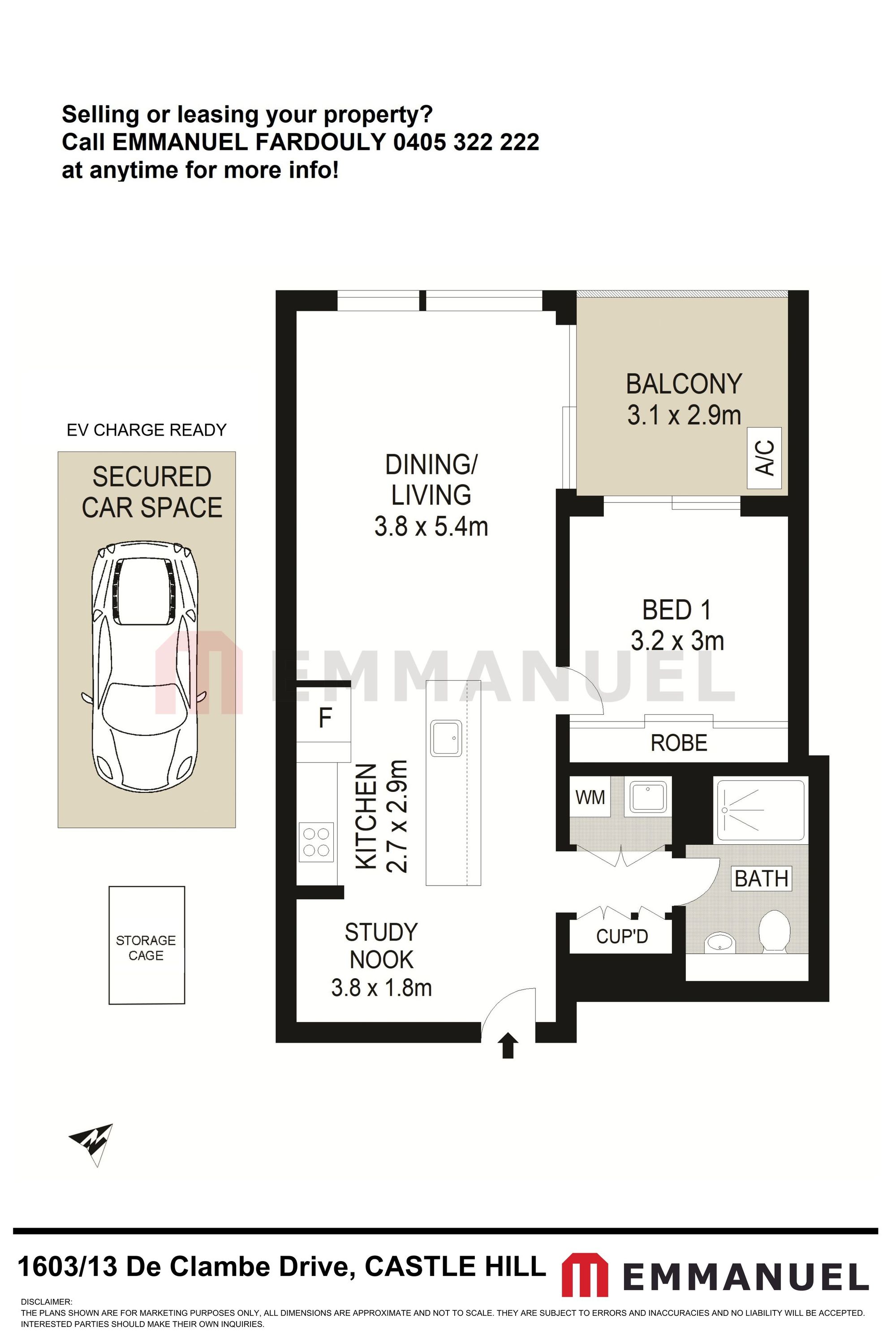 1603 / 13 De Clambe Drive, Castle Hill