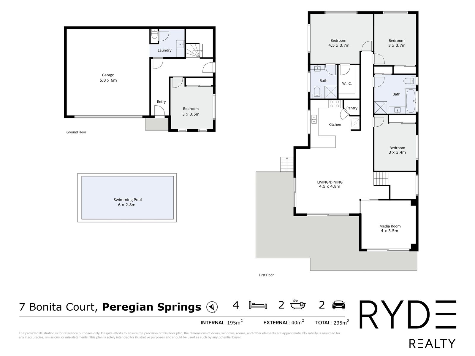 Floorplan, 7 Bonita Court, Peregian Springs