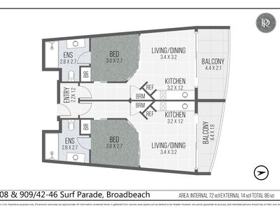 908/909 / 42-46 Surf Parade, Broadbeach