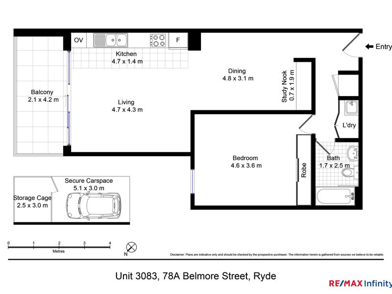 3083 / 78A BELMORE STREET, Ryde Floor Plan